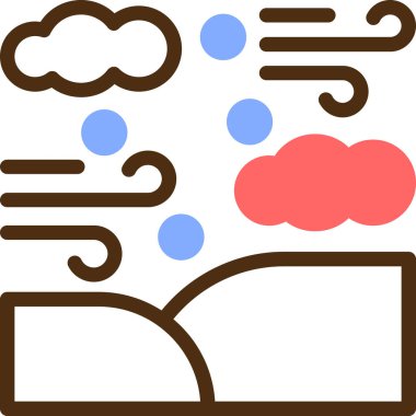 Bulut hava durumu web simgesi basit vektör çizimi