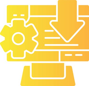 Bir dişli simgesinin vektör illüstrasyonu