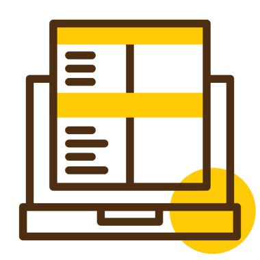 Gazete. Web simgesi basit illüstrasyon