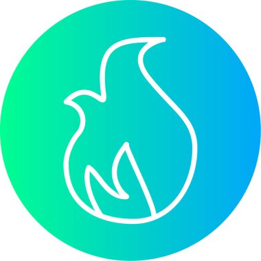 Yanan bir alevin vektör illüstrasyonu