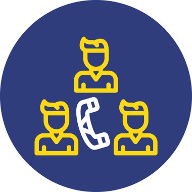 Bir telefon simgesinin vektör illüstrasyonu