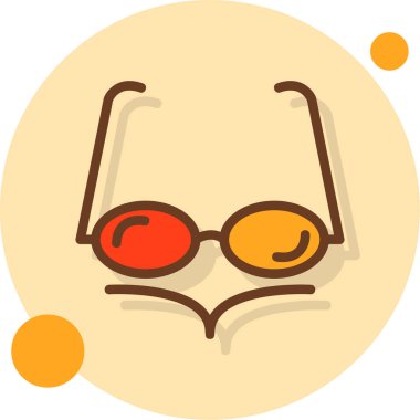 Gözlük. Web simgesi basit illüstrasyon