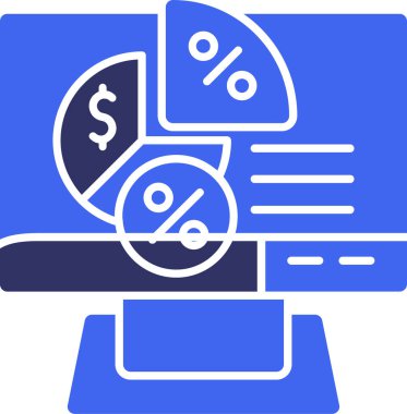 iş analizi finans simgesi doldurulmuş ana hatlar biçiminde