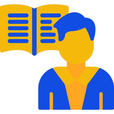 Öğrenci web simgesi basit illüstrasyon