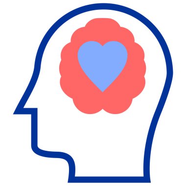 İnsan kafa simgesi vektör illüstrasyonu