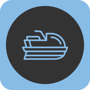 Modern b 'nin vektör çizimi teknenin ikonundan yoksundur