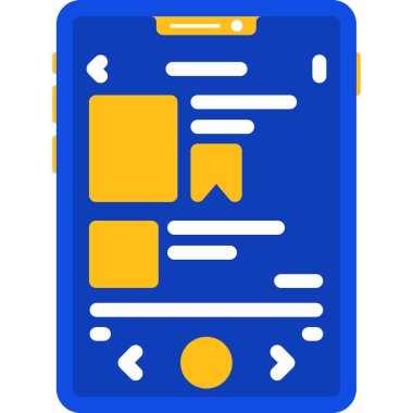 Cep telefonu. Web simgesi basit illüstrasyon