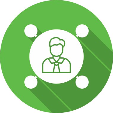 Yeşil simgesi olan avatar adam