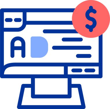 Dolar. Web simgesi basit illüstrasyon