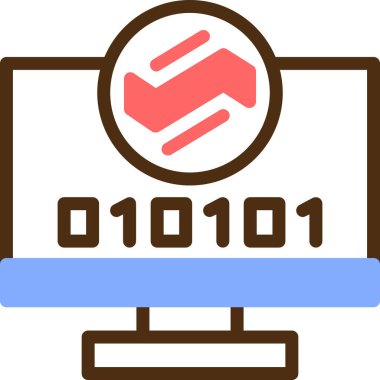 Kodlama. Web simgesi basit illüstrasyon