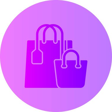 Çanta. Web simgesi basit illüstrasyon