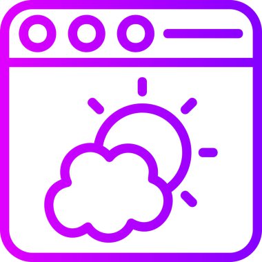 Bulut. Web simgesi basit illüstrasyon