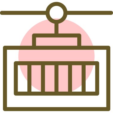 Sepet vektör simgesi modern basit vektör illüstrasyonu