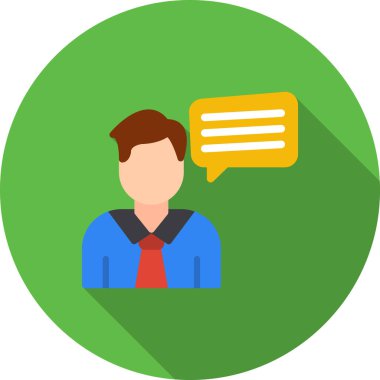 Konuş. Web simgesi basit illüstrasyon