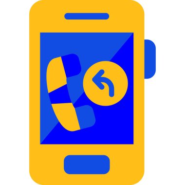 Düz biçimli çağrı telefon simgesi