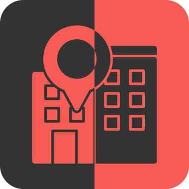 Bina düz simge vektör çizim