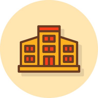 Hastane. Web simgesi basit illüstrasyon