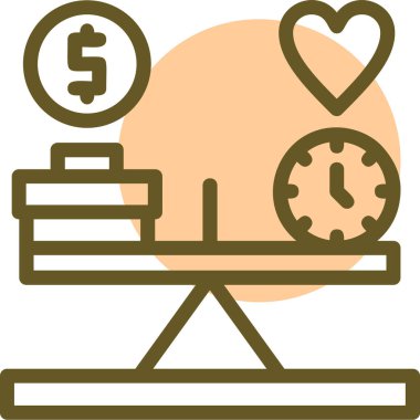 Para simgesinin vektör illüstrasyonu