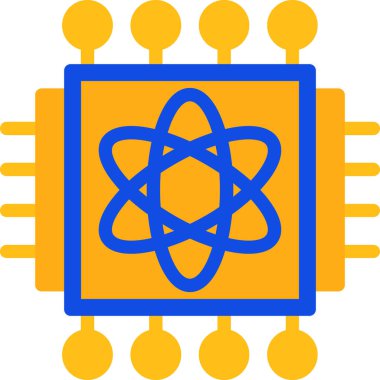 Bir atom simgesinin vektör illüstrasyonu