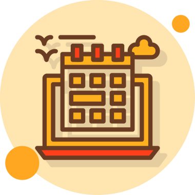 Takvim tarihi simgesi düz biçimli