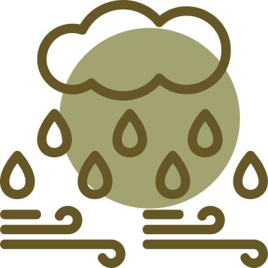 Hava durumu. Web simgesi basit illüstrasyon