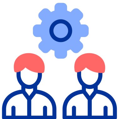 Takım çalışması. Web simgesi basit illüstrasyon