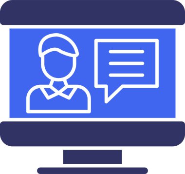 Konuş. Web simgesi basit illüstrasyon