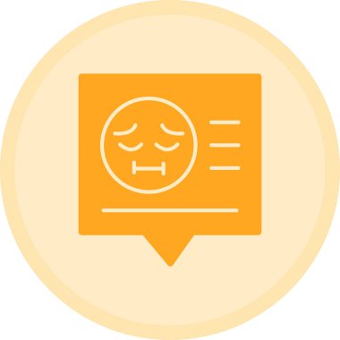 bir ileti vektör çizimi ile üzgün yüz