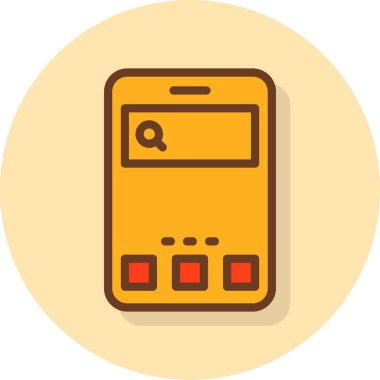 telefon web simgesi, basit illüstrasyon