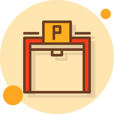 paket teslim simgesi doldurulmuş taslak biçimi