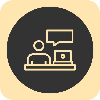 Video konferansı. Web simgesi