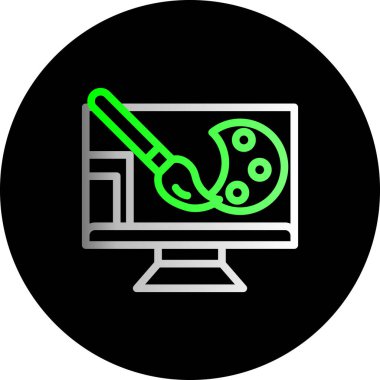 Bilgisayar Vektörü Satır Simgesi Tasarımı