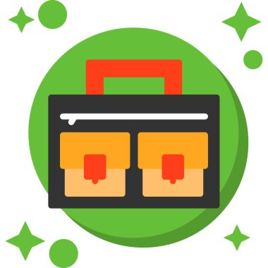 çanta çanta simgesi düz biçimli