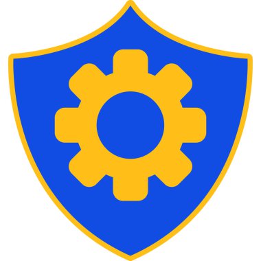 herhangi bir tasarım için düz biçimli dişli simgesi çizimi