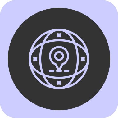 Pusula simgesi, vektör illüstrasyonu beyaz arkaplanda izole edildi