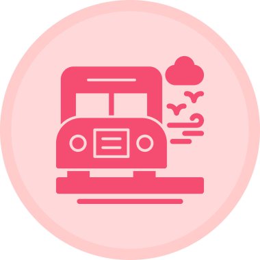 Tren simgesinin vektör illüstrasyonu