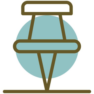 Bir sandalyenin vektör illüstrasyonu