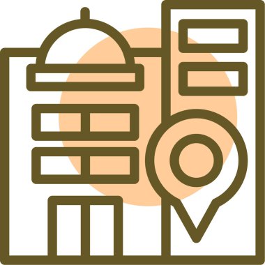 Bir binanın tasarımı için arka planın vektör illüstrasyonuName