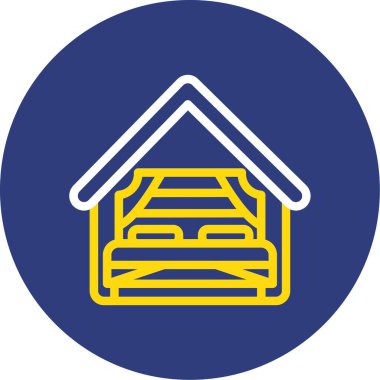 Bir otel simgesinin vektör illüstrasyonu