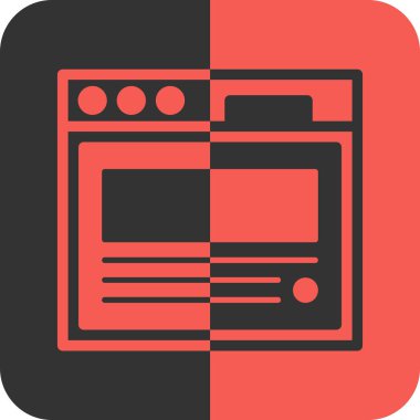 tarayıcı simgesi vektör illüstrasyonu