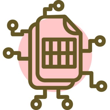 İşlemci. Web simgesi basit illüstrasyon