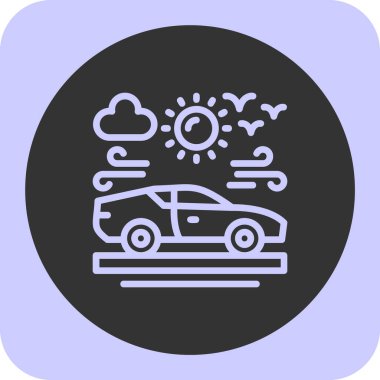 araba simgesi vektör illüstrasyonu