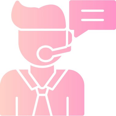 vector illustration of a man with a headset