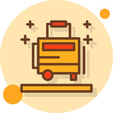 Bir bus simgesinin vektör illüstrasyonu