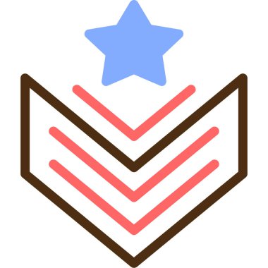 Amerikan bayrak ikonu vektör illüstrasyonu