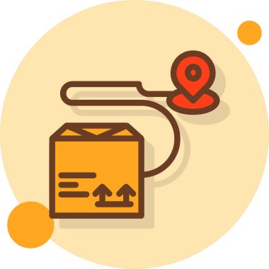 Teslim konumu vektör simgesi