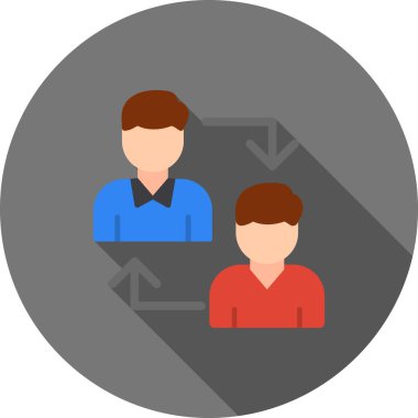 insanlar düz vektör simgesi