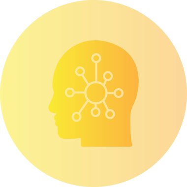 Beyin. Web simgesi basit illüstrasyon