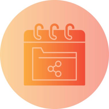 Takvim sayfası basit simgesinin vektör illüstrasyonu