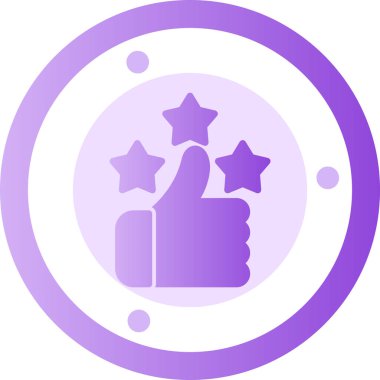 Başparmak yukarı. Web simgesi basit illüstrasyon